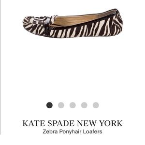 Kate Spade New York Zebra Ponyhair loafers Size 8.5